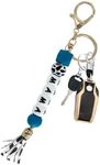 PAKASEBOXES MAMA Silicone Beaded Keychain, Key Chains for Car Keys, Bag Pendant as Mother's Day Gift for Mom & Auntie