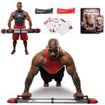 IRON CHEST MASTER Push Up Machine | At Home Fitness Equipment for Chest Workouts | Push Up Board Includes Adjustable Resistance Bands and Unique Fitness Program | Tension Level - 120 lbs.