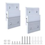 2'' French Cleat Picture Hanger, Heavy Duty Aluminum Z Clips with Screws, Interlocking Wall Mounting Brackets for Hanging Panel, Whiteboard, Cabinet, Shelf, Headboard, Art (2 Pairs, Support 30 lbs)