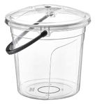 Best House Bucket with Lid - 20 Litres, Plastic Storage Container, Food Storage Clear Multipurpose Bin/Bucket With Lid and Handle (Pack of 1)