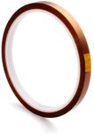 SCHOFIC [PACK OF 3 Polyamide Heat Resistant High Temperature Kapton Tape/Koptan Tape/Thermal Tape/Sublimation Tape/Heat Tape - W = 6 MM, L = 33 Meters