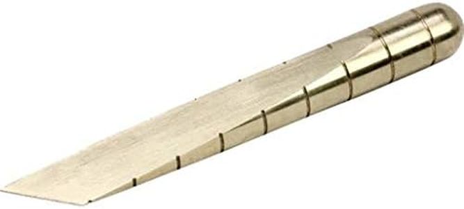 Craighill Desk Knife - Heavy Duty Multipurpose Tool for Precision Cutting, Letter Opener, Box Cutter, 5.25”, 4.5 oz - Brass