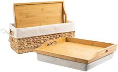 ROSSIE HOME Bamboo Wood Bed Tray, L