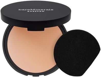 bareMinerals Barepro 24HR Skin-Perfecting Powder Foundation, Matte Pressed Powder Foundation Full Coverage with Plant-Based Squalene, Oil Control, Vegan - Light 25 Neutral