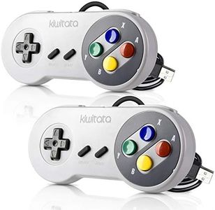 2 Pack Retro SNES USB Super NES Controller,KIWITATA Super Classic PC USB Controller Colorful Gamepad Gamestick Joysticks for Windows PC MAC Retro Pi