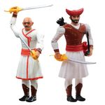 NIRMAN TOYS - Swarajyache Shiledar - (Baji & Bandal Sena) Combo Pack of Action Figure with Accessories | Combo Pack of 2