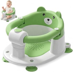 Baby Bath Seat for Babies 6 Months & up, Non-Slip Toddler Bath Seats for Babies Sitting Up, Safe Infant & Newborn Bathtub Chair with 4 Suction Cups & Soft Cushion for Shower,Green