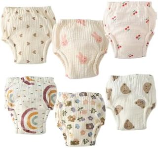 Baby Training Underpants,Soft Cotton Muslin Absorbent Potty Training Underwear For Baby Girls 6-12 Months