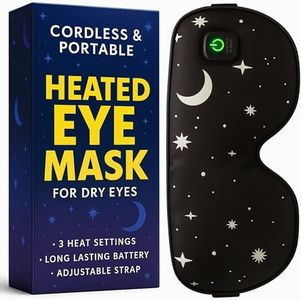 Heated Eye Mask for Dry Eyes - Warm Compress and Steam Eye Mask for Eye Care and Relaxation - Dry Eye Relief Mask and Stay Eye Compress - Relaxing Gift Idea for Women - Perfect Women’s Gift