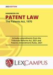 Handbook on Patent Law (2023 Edition): The Patents Act, 1970