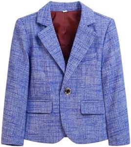 Boys Fashion Blazers Casual Jackets Coat Blue 9-10Years