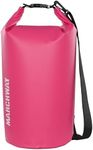 MARCHWAY Floating Waterproof Dry Bag 5L/10L/20L/30L, Roll Top Sack Keeps Gear Dry for Boat, Beach, Kayaking, Rafting, Boating, Swimming, Camping, Hiking, Canoeing, Fishing (Pink, 10L)