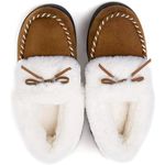 RockDove Women's Trapper Moc Memory Foam Slipper, Size 4.5/5.5 UK Women, Chestnut