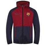 FC Barcelona Official Gift Mens Shower Jacket Windbreaker Navy Red Small