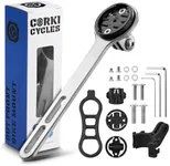 corki Cycles Titanium Bike Computer Mount - Out Front Cycling Computer Mount for Road Bikes Integrated Handlebar, Compatible with GM Wahoo Bryton Cateye Bike Mount