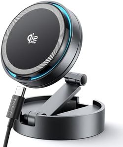 THREEKEY for【Qi2 25W Certified】 Magsafe Car Mount Charger with Cooling Fan,Wireless Car Charger with LED Light,360° Rotating&Retractable Phone Holder,Magnetic Mount for iPhone17-12&Galaxy S25 Ultra