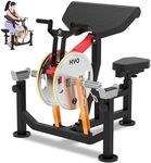 HVO Preacher Curl Machine Bicep: Preacher Curl Bench Bicep Tricep Curl Arm Machine Attachment Barbell Dumbell Curl Bench for Weight Lifting Home Gym Workout Equipment Red