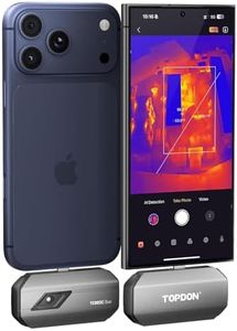 TOPDON TC002C Duo-A Thermal Camera, Compatible with Any USB-C iPhone, iPad & Android Device, 512 x 384 Super Resolution, 256 x 192 IR Resolution Thermal Imager, -20-550℃ Temp Range-Grey