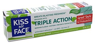 Kiss My Face Toothpaste Triple Action Cool Mint Gel 4.5 Ounce (133ml) (3 Pack)