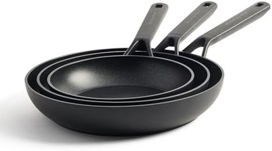KitchenAid Poêles à Frire en Aluminium Anodisé - Classic - Céramique Antiadhésive Sans PFAS, 20/24/28 cm, Compatible Induction, Four et Lave-Vaisselle, Noir
