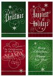 Hallmark Image Arts Christmas Boxed Cards Assortment, Elegant Lettering (4 Designs, 24 Cards with Envelopes)