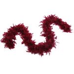 60 Gram, 2 yards Long Chandelle Feather Boa Great for Party, Wedding, Halloween Costume, Christmas Tree, Decoration, Burgundy, 60 gram, 2 yard-long