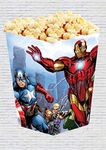 wow party studio personalized marvel avengers theme popcorn holder with birthday boy/girl name (10 pcs)-Multi color