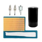 Tune Up Kit 140-3116 Air Filter, 122-0836 Oil Filter, 149-2341-01 Fuel Filter & 167-1638 Spark Plug, Compatible With Onan RV QG Generators 5500 7000, HGJAA HGJAB HGJAC & Marquis Gold/RV QG