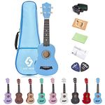 NOT HOME® 21" Soprano Ukulele with a Carrying Bag and a Digital Tuner, Specially Designed for Kids, Students and Beginners (Sky Blue)