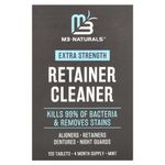 Retainer Cleanser Tablets Cleaner Remove Odors Discoloration Stains and Plaque 4 Month Supply Denture Cleansers Retainers Mouth Guards Denture Bath Mint by M3 Naturals