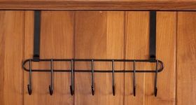 Solitude Pack of 3 Multi - Alloy Steel Functional Heavy Duty Stainless Steel Over The Door Hook Hanger Organizer, Wall Hook Rack, No Drilling Required (Black)