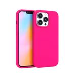 FELONY CASE - iPhone 12 / iPhone12 Pro Case - Neon Pink Silicone Phone Cover | Liquid Silicone with Anti-Scratch Microfiber Lining, 360° Shockproof Protective Case for Apple iPhone 12 / iPhone12 Pro