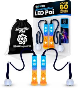 UltraPoi - HelixPoi Pro Non-LED Knob Handles Set, Rechargeable Poi Flow Art