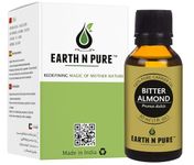 Earth N Pure Bitter Almond Oil (Badam Oil) Cold Pressed, Therapeutic Grade for Body, Skin, Hair 30 ml