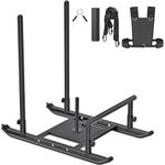 Dolibest Weight Sled, Fitness Sled, Workout Sled for Fitness Strength Training and Speed Improvement, Push-Pull Prowler Training, Suitable for 1-2" Weight Plates, Black