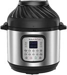 Instant Pot Duo Crisp + Heißluftfritteuse 11-in-1 Elektro-Multikocher 5.7 L - Schnellkochtopf, Luftfritteuse, Schongarer, Dampfgarer, Dehydrator mit Grill, Warmhalte- und Backfunktion, Edelstahl