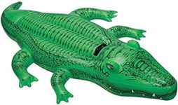 KidsZeeNie® Lil Aligator Ride-On Air Inflatable Swimming Pool Float| Children Safety Rider Tube Float for Water Fun |Floater Raft Lounger Pool Mattress for Kids & Adults with Handles (Age 3+)