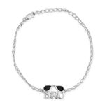 ZAVYA 925 Sterling Silver Bro Minimal Rhodium Plating Silver Rakhi | Rakhi for Brother-Happy Rakshabandhan | With Certificate of Authenticity and 925 Hallmark