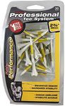 Pride Performance Professional Tee System Plastic Golf Tees (30 Count) , Yellow, 2-3/4 Inch