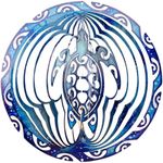 VP Home Tribal Turtle Kinetic Wind Spinners for Yard and Garden Wind Spinner Outdoor Metal Large Hanging Turtle Decor 3D Garden Art Wind Sculpture Spinners Kinetic Art Lawn Ornaments