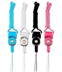 4Pack Cell Phone Neck Lanyard Strap,Ibarbe 14.6" Nylon Necklace rope,Wrist hand Lanyard,Key chain Charms for iPhone 6,6 plus, 7,7 Plus Case and galaxy s8,s8 plus case,and other phone case etc