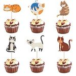 Topflier 48 Pcs Cat Kitty Cupcake T
