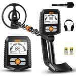 SUNPOW Metal Detector for Adults & Kids, Waterproof Metal Detector for Gold Detecting, Stable Anti-interference, Big LCD Display, 4 Modes, IP68 Search Coil