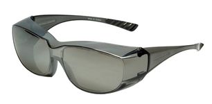 Calabria 6000 Fit Over Safety Glasses Fitover Prescription Eyewear Silver Mirror Men Women Wraparound Tint Anti Fog Scratch