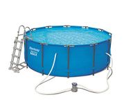 Bestway Above Ground Portable Steel Pro MAX 12ft Diameter, 4ft Height Swimming Pool Set (56420)