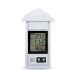 Digital max/min Thermometer for conservatories, greenhouses & Grow Rooms (White)