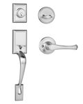 Dynasty Hardware RID-VAI-100-US15 Ridgecrest Front Door Handleset, Satin Nickel with Vail Lever