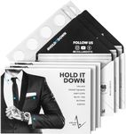 Collar Dots (144 Dots -3 Pack Collar Stays for Men’s Dress Shirts & Polo’s. Fashion Hack for Plastic, Metal, & Magnetic Collar Stay 24hr, Transparent, 3 Packs of 48