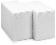 JEBBLAS Linen Like Guest Towels Disposable Cloth Like Paper Hand Napkins Soft, Absorbent, Paper Hand Towels for Kitchen, Bathroom, Parties, Weddings, Dinners or Events (White,，200 Pack)