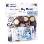 Learning Resources LSP2629MUK UK Pound Sterling Play Money for Kids, Maths, Counting Toy Pack, Multicoloured, 20.1 x 15.5 x 1.3 centimeters